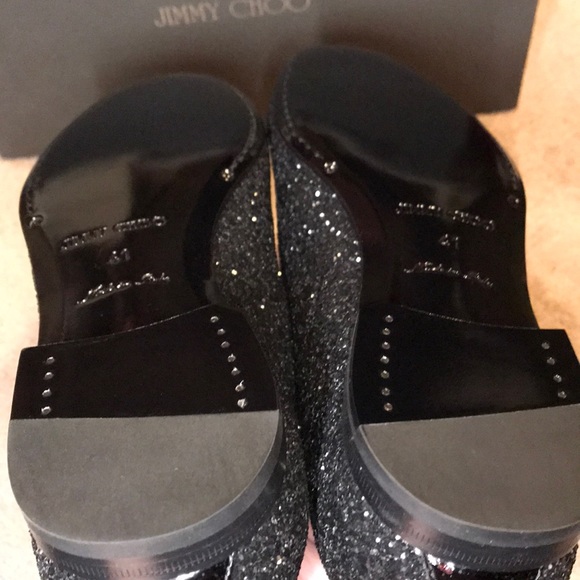 Jimmy Choo MENS glittered black loafer size 41 - Picture 5 of 5